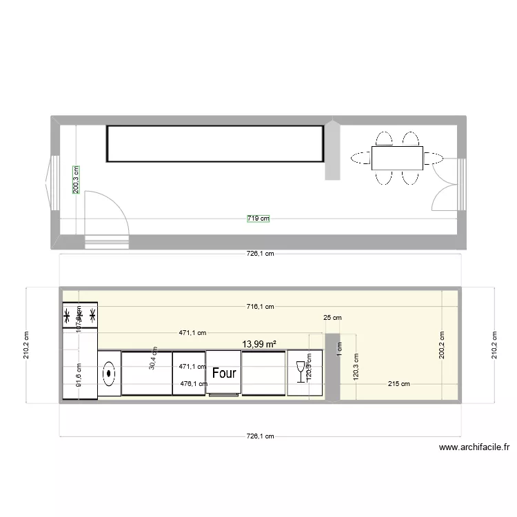 Cuisine Petit Rezole V1. Plan de 