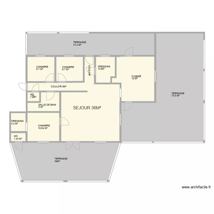 MAISON JOEL. Plan de 