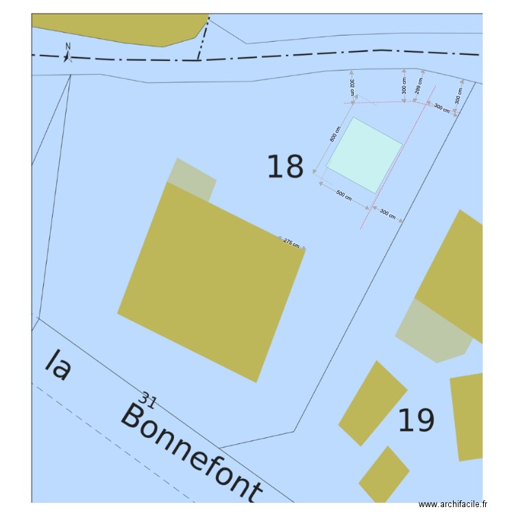 Piscine-Implanttation Waterair. Plan de 0 pièce et 0 m2