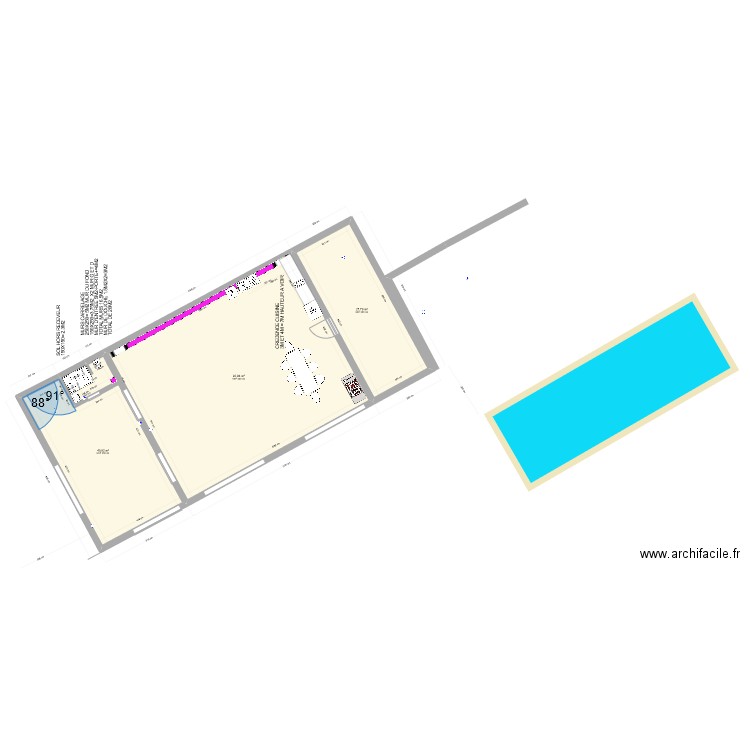 HANGAR PROJET. Plan de 6 pièces et 211 m2