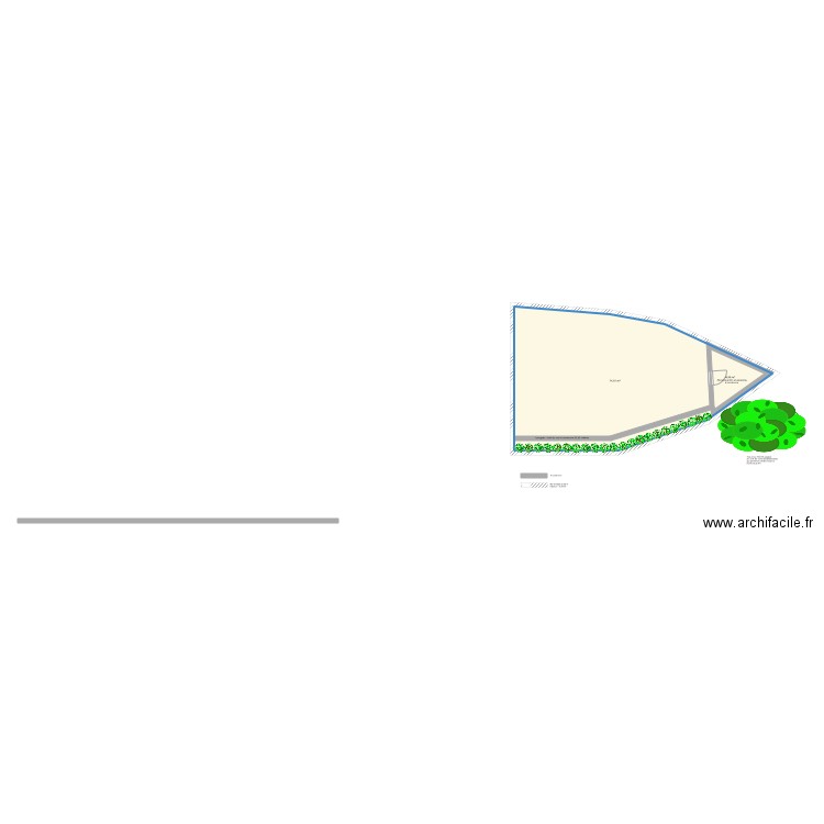 projet total . Plan de 2 pièces et 90 m2