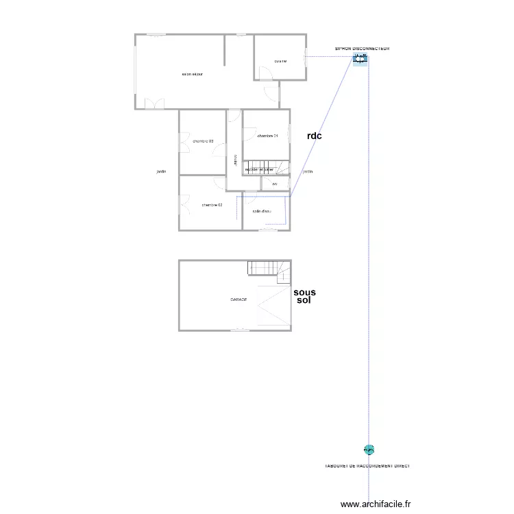 FOSSE ASS 1284. Plan de 