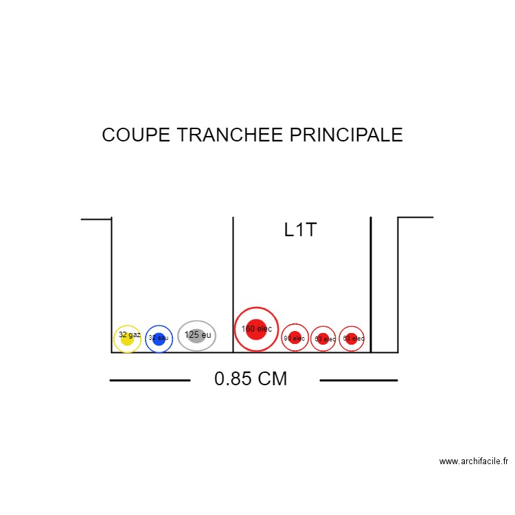 COUPE TRANCHEE. Plan de 0 pièce et 0 m2