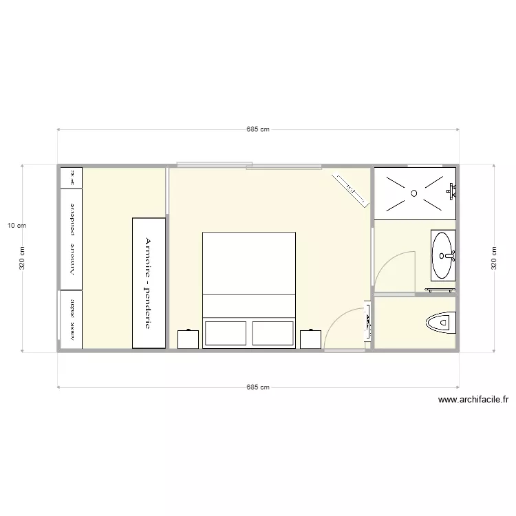 Chambre . Plan de 
