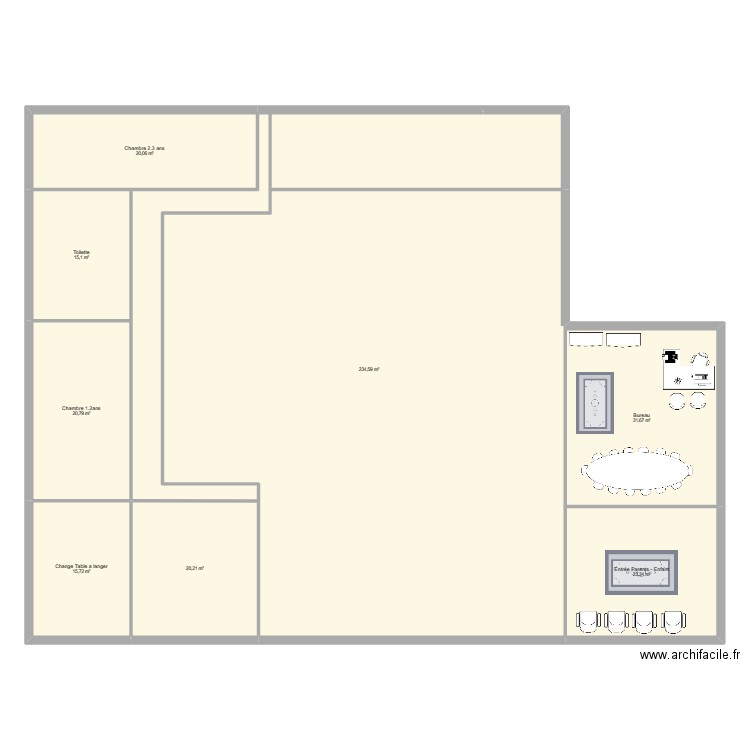 Mam. Plan de 8 pièces et 381 m2