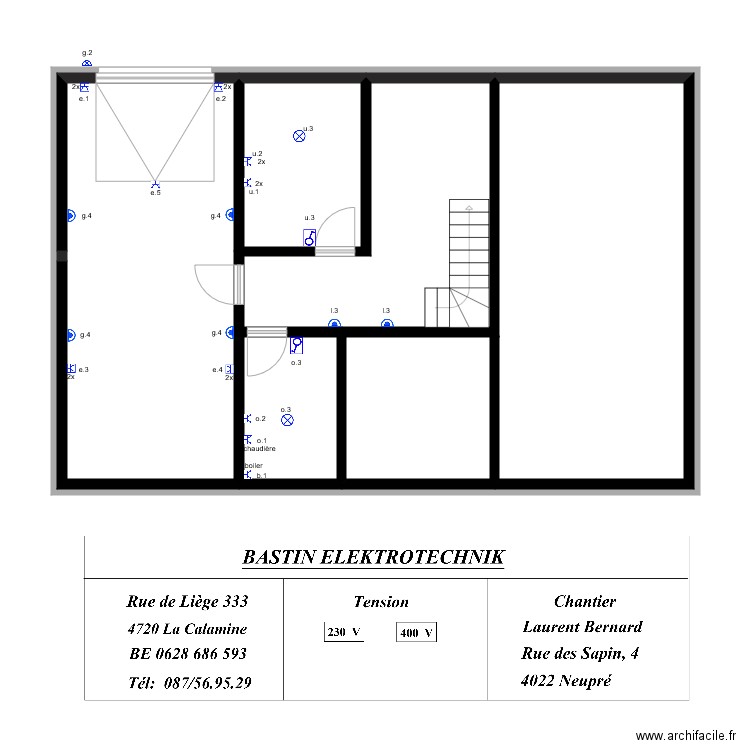 Laurent Bernard sous sol. Plan de 0 pièce et 0 m2