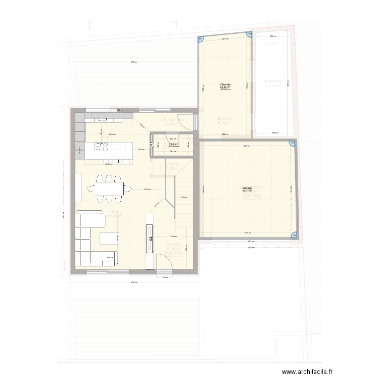 casa p. Plan de 10 pièces et 284 m2