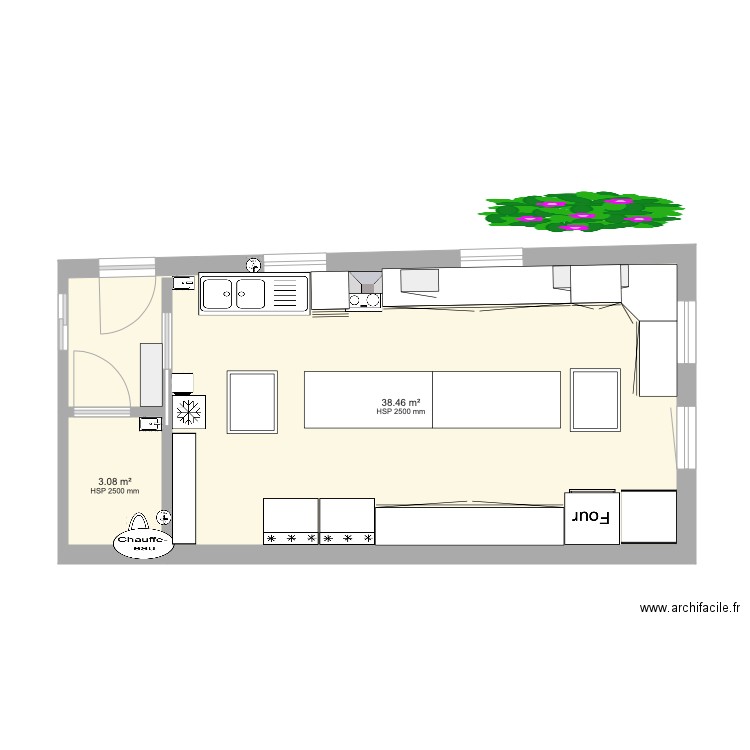 extension. Plan de 0 pièce et 0 m2