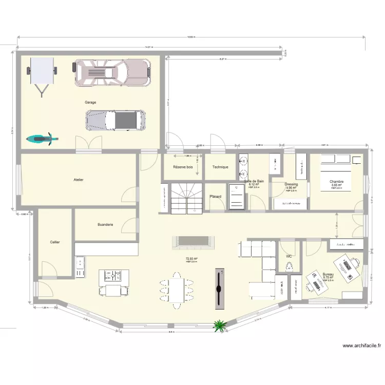 Maison BIS. Plan de 