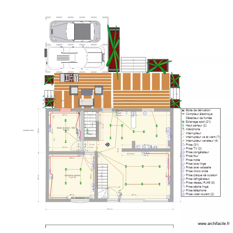 maison passage cable. Plan de maison passage cable. Plan de