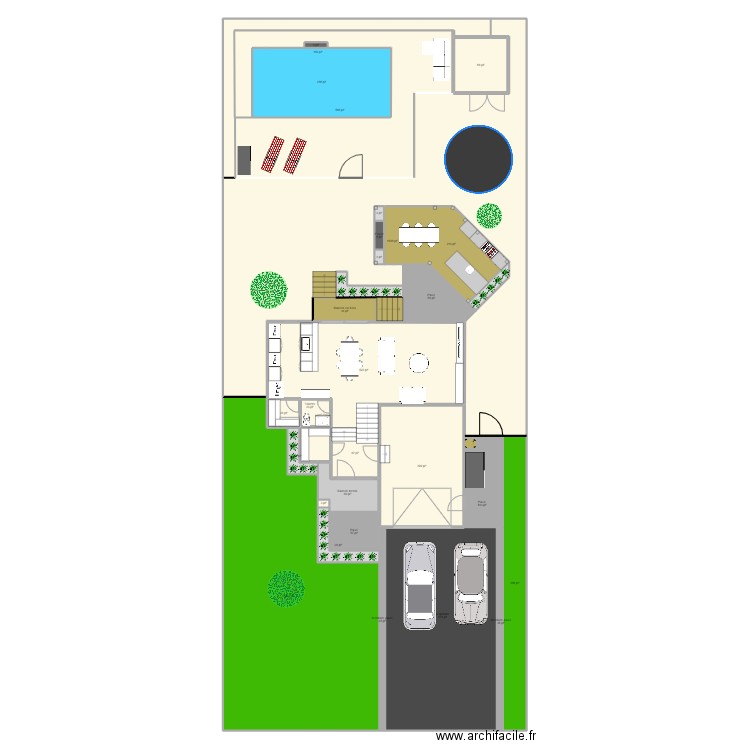 828 Madrigal extérieur 12x24. Plan de 31 pièces et 591 m2