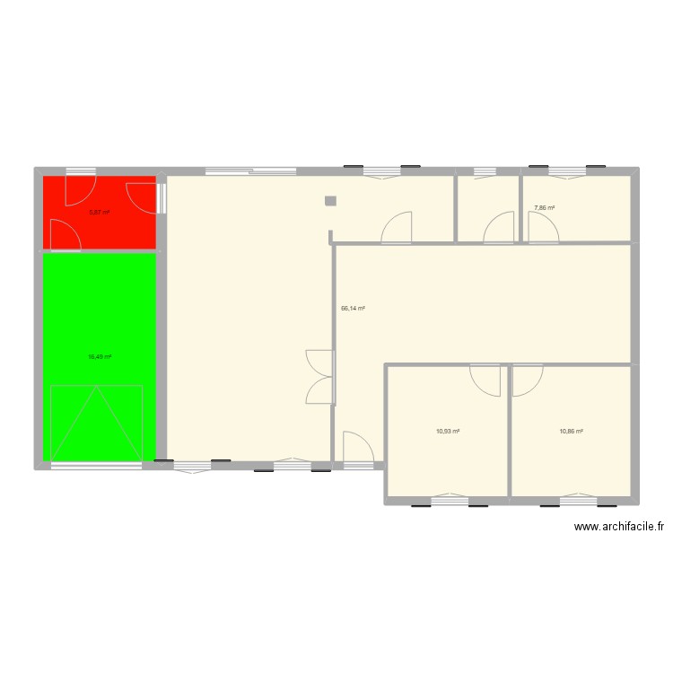 vjoirehj. Plan de 6 pièces et 118 m2