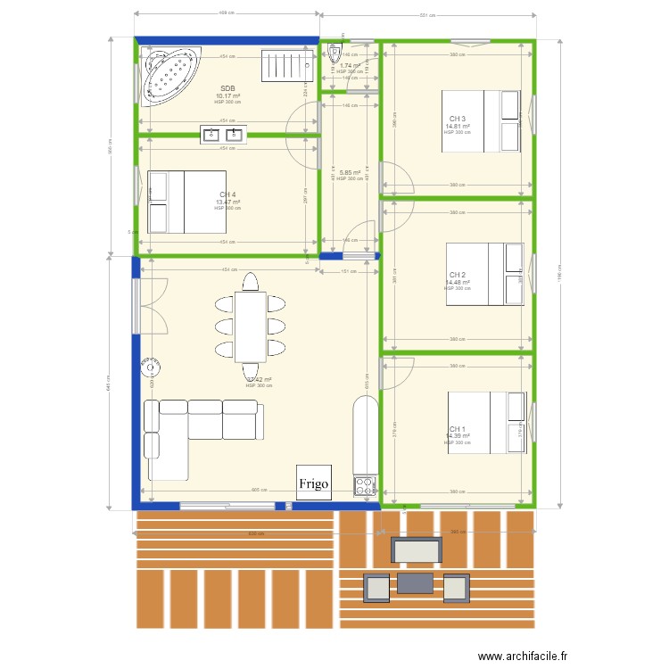 Nouveau chalet 1er et 2ème étages. Plan de 0 pièce et 0 m2