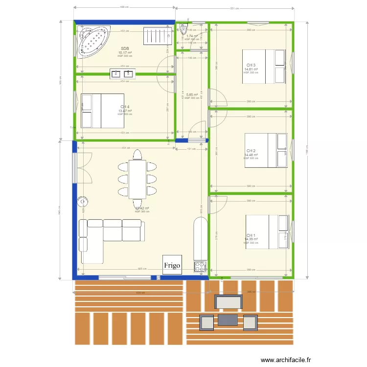 Nouveau chalet 1er et 2&egrave;me &eacute;tages. Plan de 