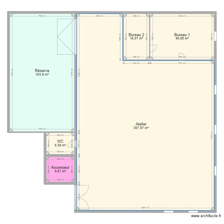 Usine+. Plan de 6 pièces et 486 m2