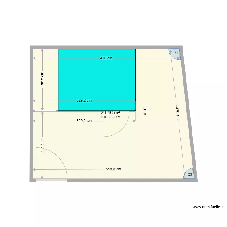 PROJET PIGUET DUO salle evolution. Plan de 