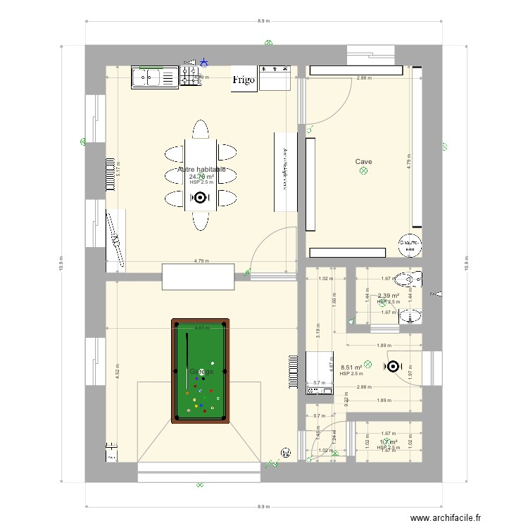 plan Mick sous sol . Plan de 0 pièce et 0 m2