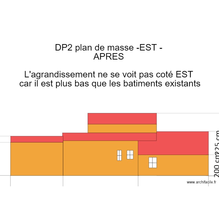 DP2-plan de masse -EST- APRES agrandissement refus. Plan de 0 pièce et 0 m2