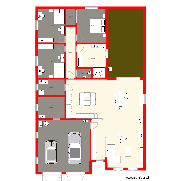 Maison partage. Plan de 0 pièce et 0 m2