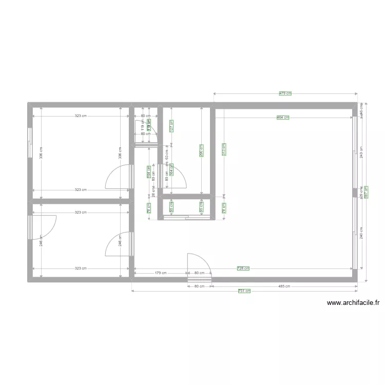 Plan Poirier Platanes. Plan de 