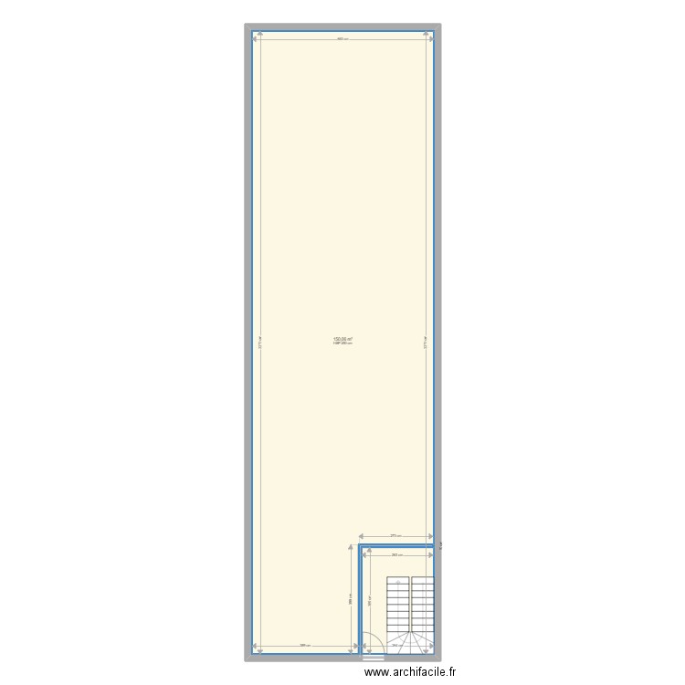 melanie. Plan de 1 pièce et 150 m2