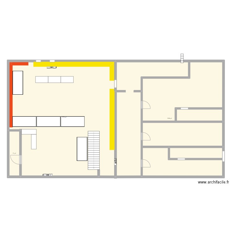 CCJS. Plan de 3 pièces et 335 m2