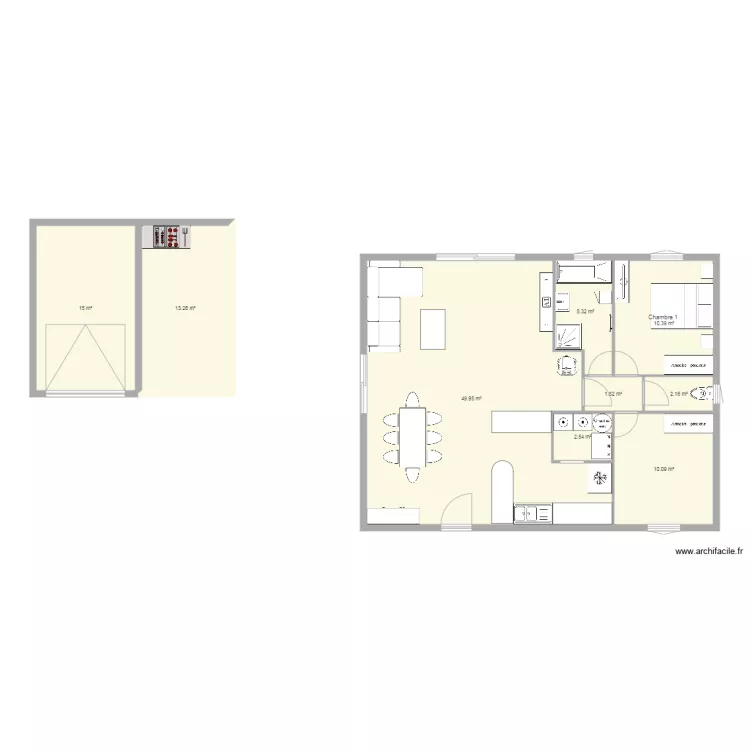 1 er maison. Plan de 1 er maison. Plan de