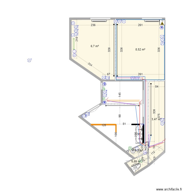 CB futur 10. Plan de 5 pièces et 20 m2