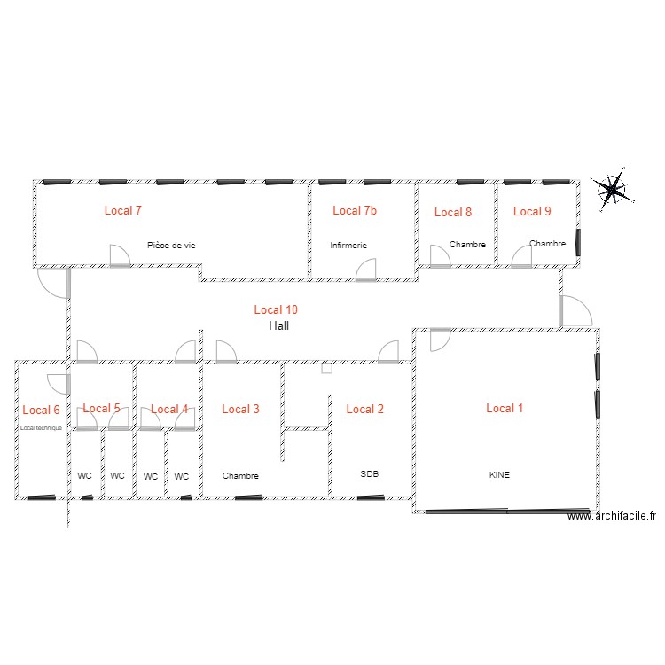 Vaulx  bâtiment B1 épuré. Plan de 0 pièce et 0 m2