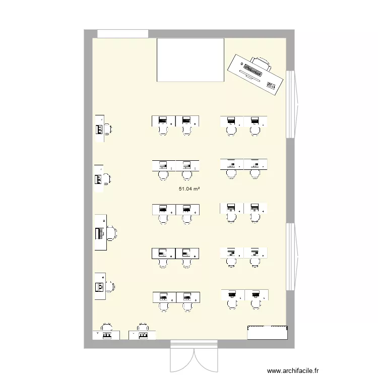 salle de classe. Plan de 