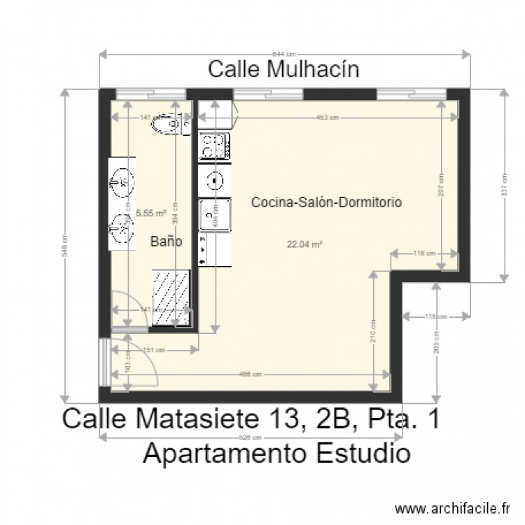 Estudio  Matasiete 2º B. Plan de 0 pièce et 0 m2