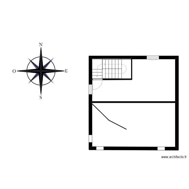 266 GANNE . Plan de 8 pièces et 104 m2