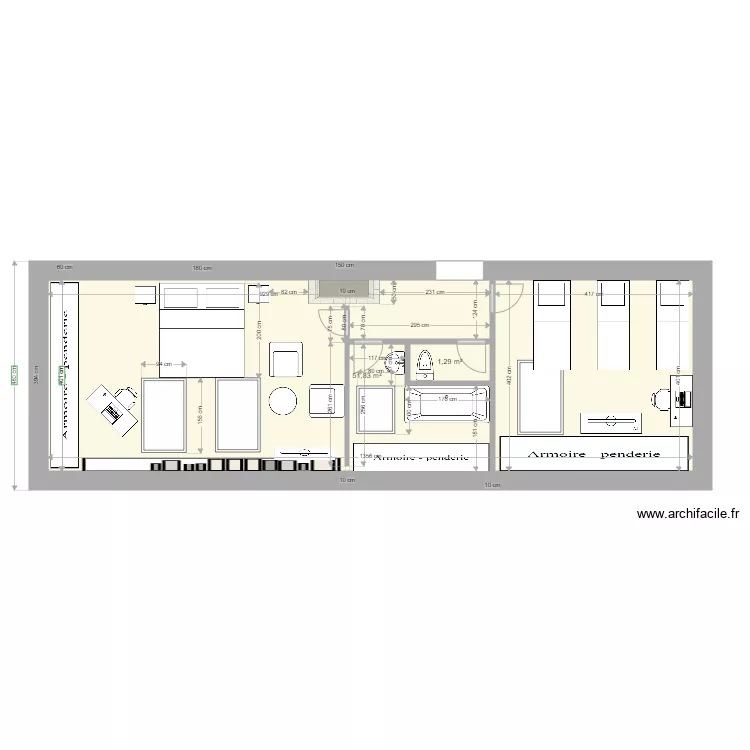 projet amenagement grenier au 10 fevrier 2022. Plan de 