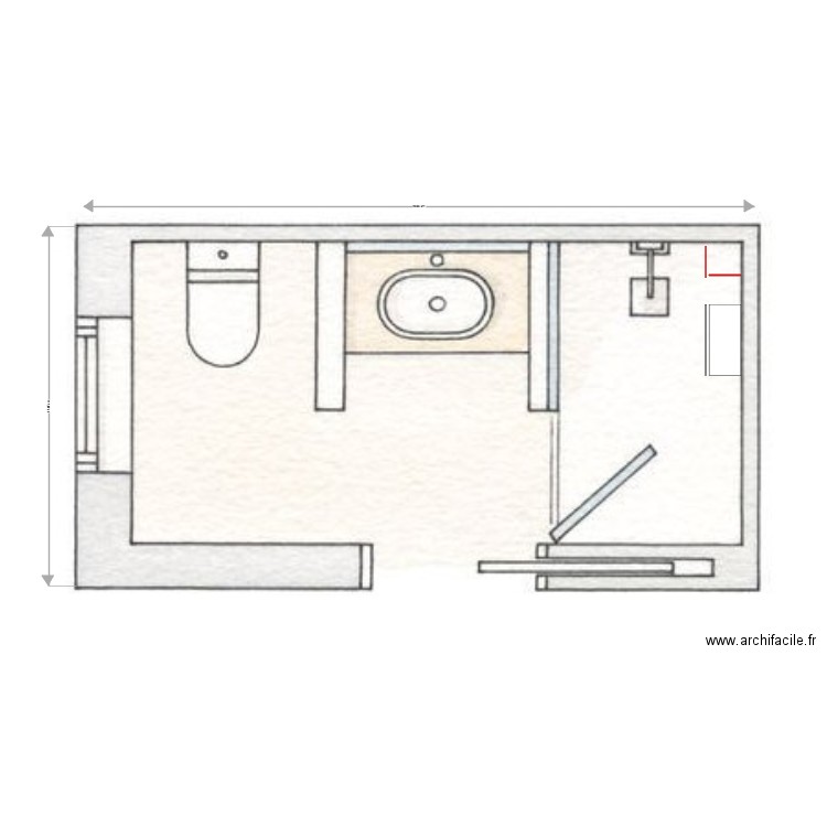 salle de bains Toni. Plan de 0 pièce et 0 m2