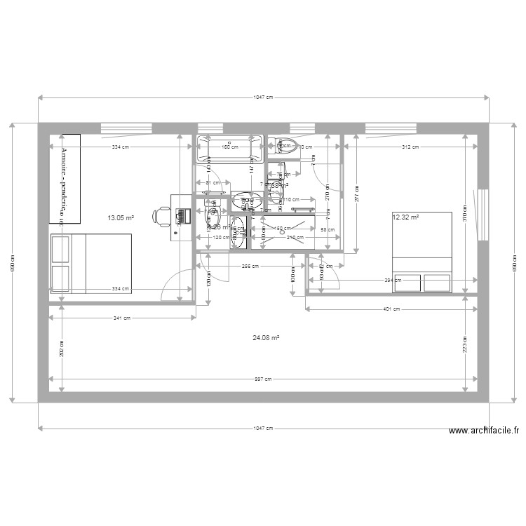 fouque aix sdb projet. Plan de 0 pièce et 0 m2