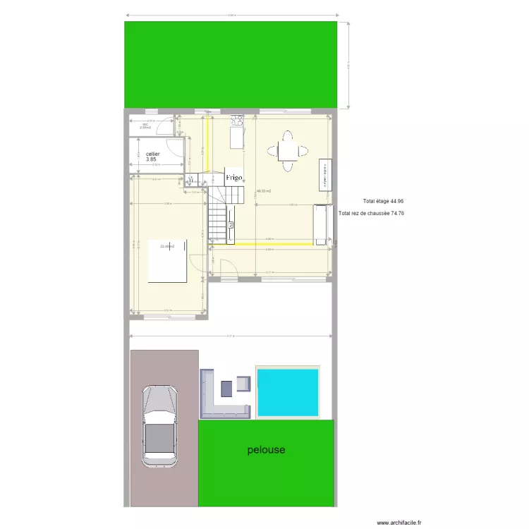 premier plan sandy rez de chauss&eacute;e . Plan de 