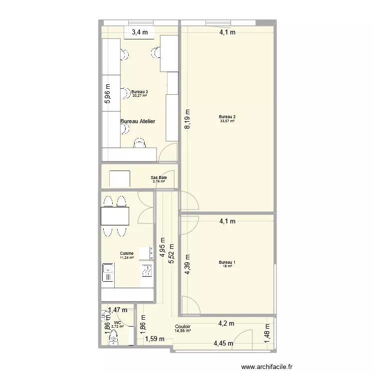 Bureaux Scionzier v2. Plan de 