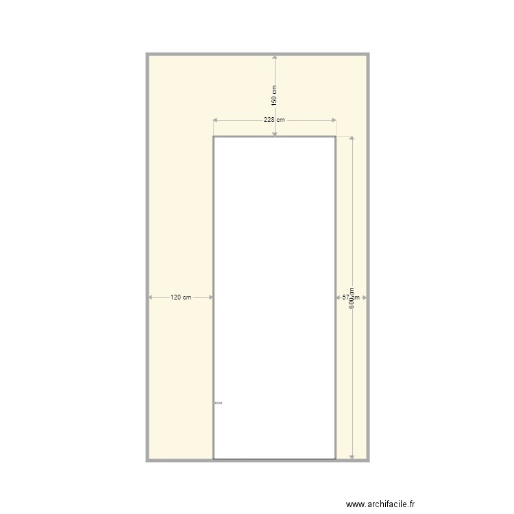 wall 29 opening X 3. Plan de 1 pièce et 30 m2