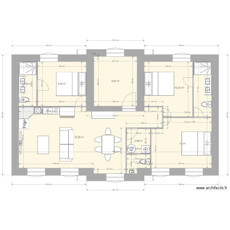 appartement 1 er etage 4. Plan de 0 pièce et 0 m2