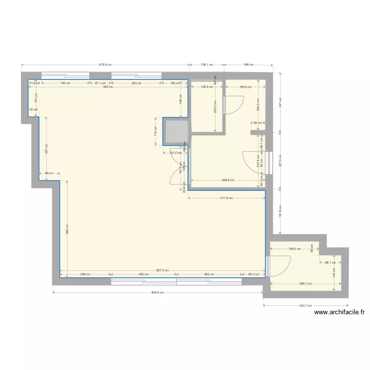 plans cours Jacques avec briques de parement. Plan de 