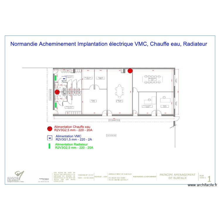 Normandie Acheminement Implantation electrique . Plan de 0 pièce et 0 m2
