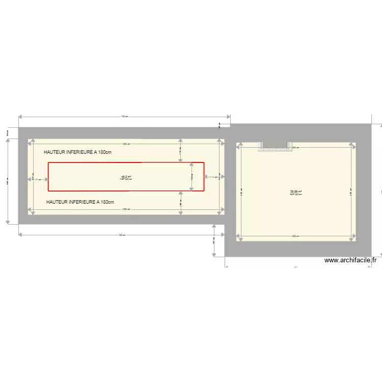 Bourg cotes int&eacute;rieures. Plan de 