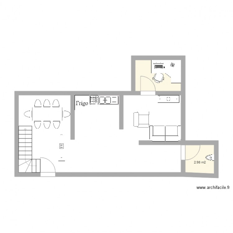 robinet salon cuisine manger. Plan de 0 pièce et 0 m2