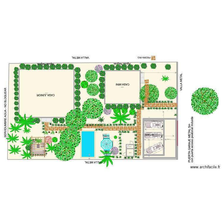 LOTE C Junior + Mini Pkg Large Bodega arriba. Plan de 7 pièces et 1195 m2