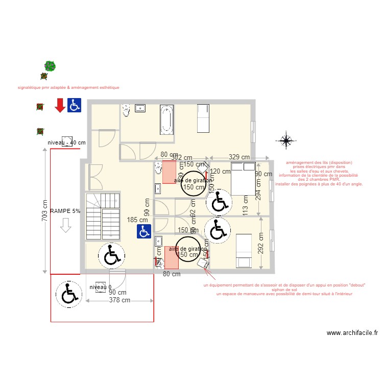 calluna chambres  travaux V2. Plan de 0 pièce et 0 m2