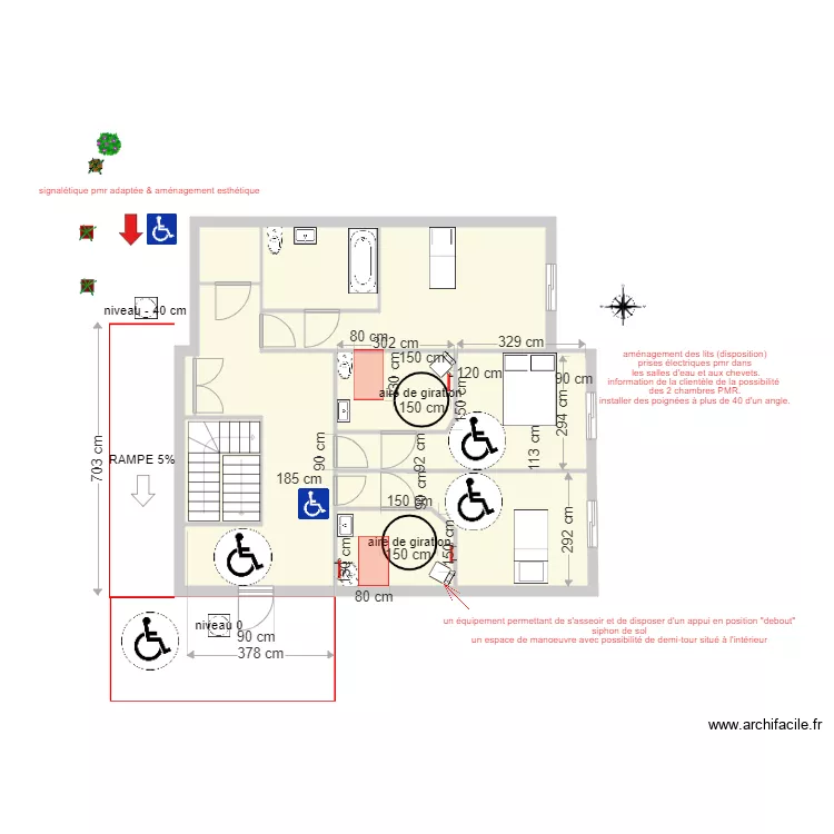 calluna chambres  travaux V2. Plan de 0 pièce et 0 m2
