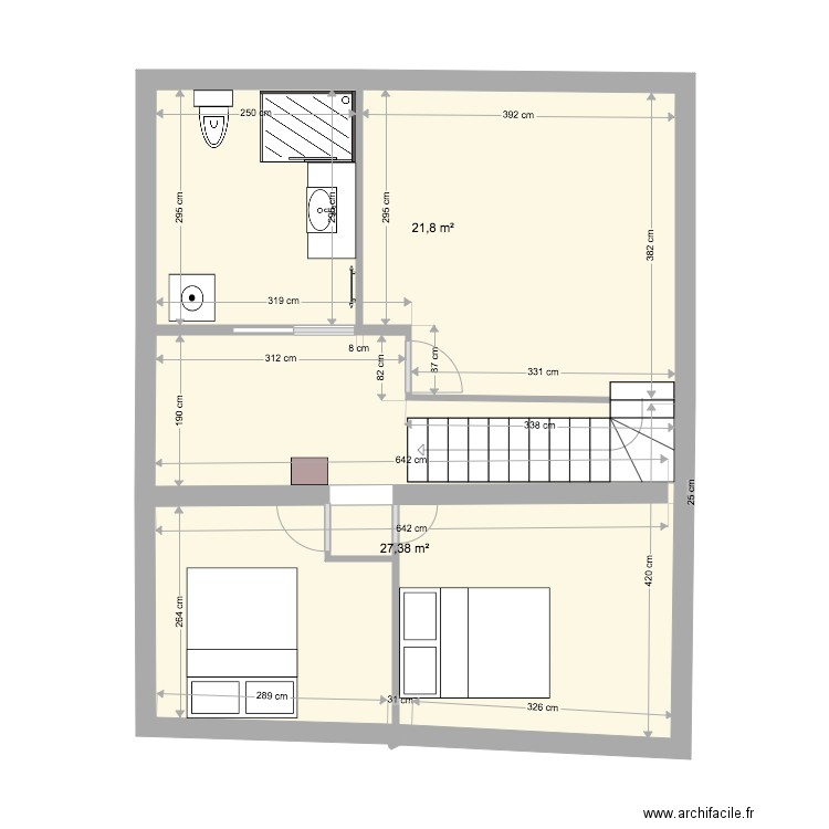 1er étage. Plan de 0 pièce et 0 m2