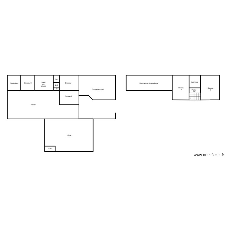 QUIMPER QUERE 2. Plan de 6 pièces et 64 m2