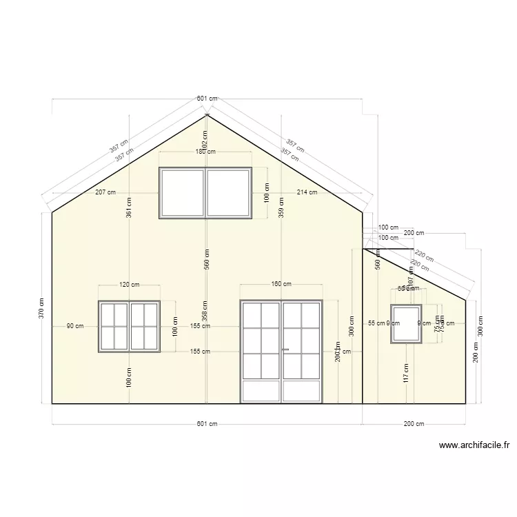 m&eacute;zy v3.1 FUTUR 2 angles - vue du jardin - centre ile. Plan de 