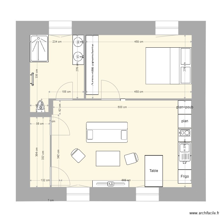 studio2 hangar cuisine p1. Plan de 0 pièce et 0 m2